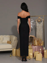 Modphy New Women's Sexy Sleeveless Backless Long Dress With Sparkling Rhinestone Decor, Elegant Formal Dance Party Gown